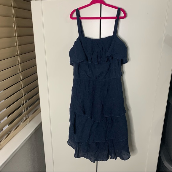 Paper Doll Rayon Blend Layered Ruffle Dress - Picture 1 of 9